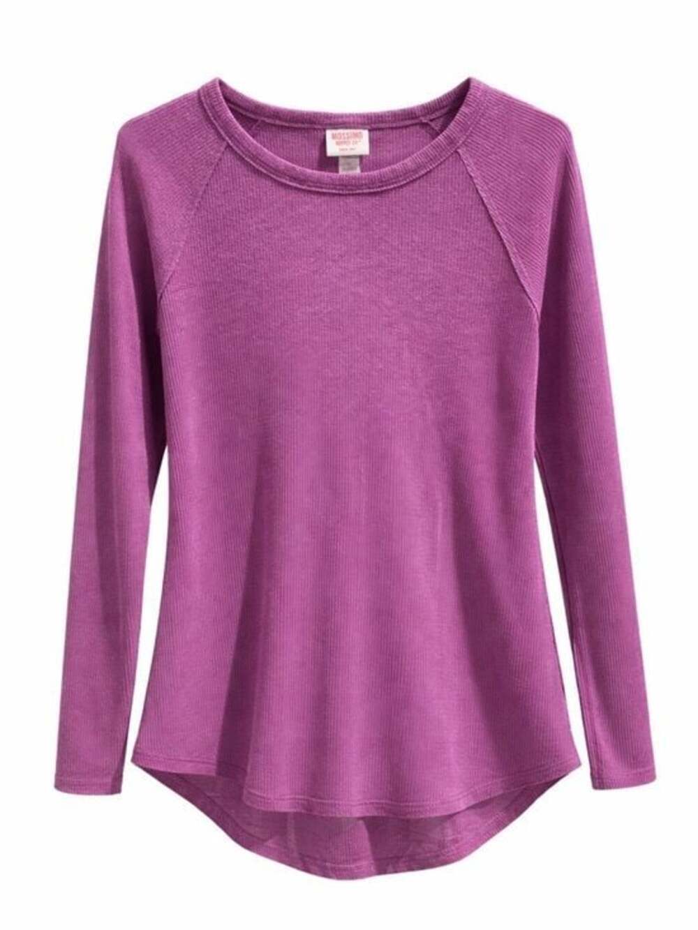 Mossimo Supply Co Purple Waffle Knit Long Sleeve Top Size Small